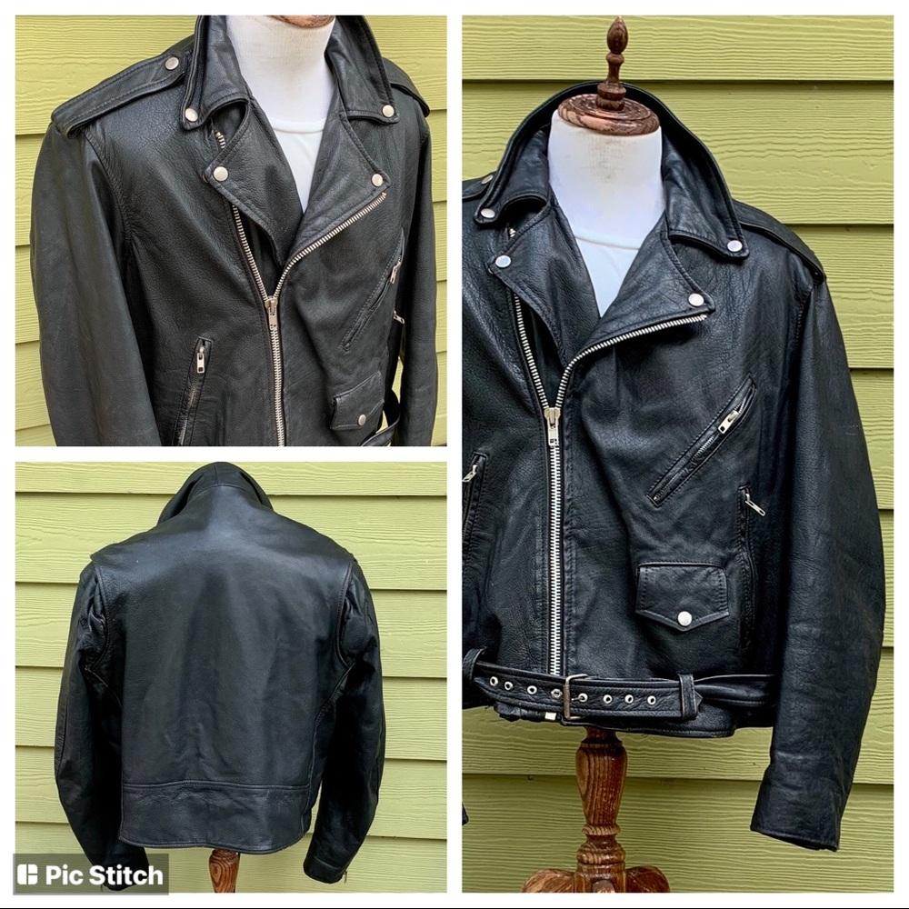 VINTAGE 90S MOTORCYCLE BIKER JACKET